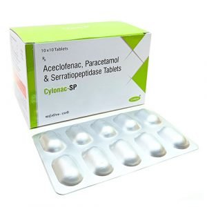Aceclofenac+Paracetamol+Serratiopeptidase Tablet