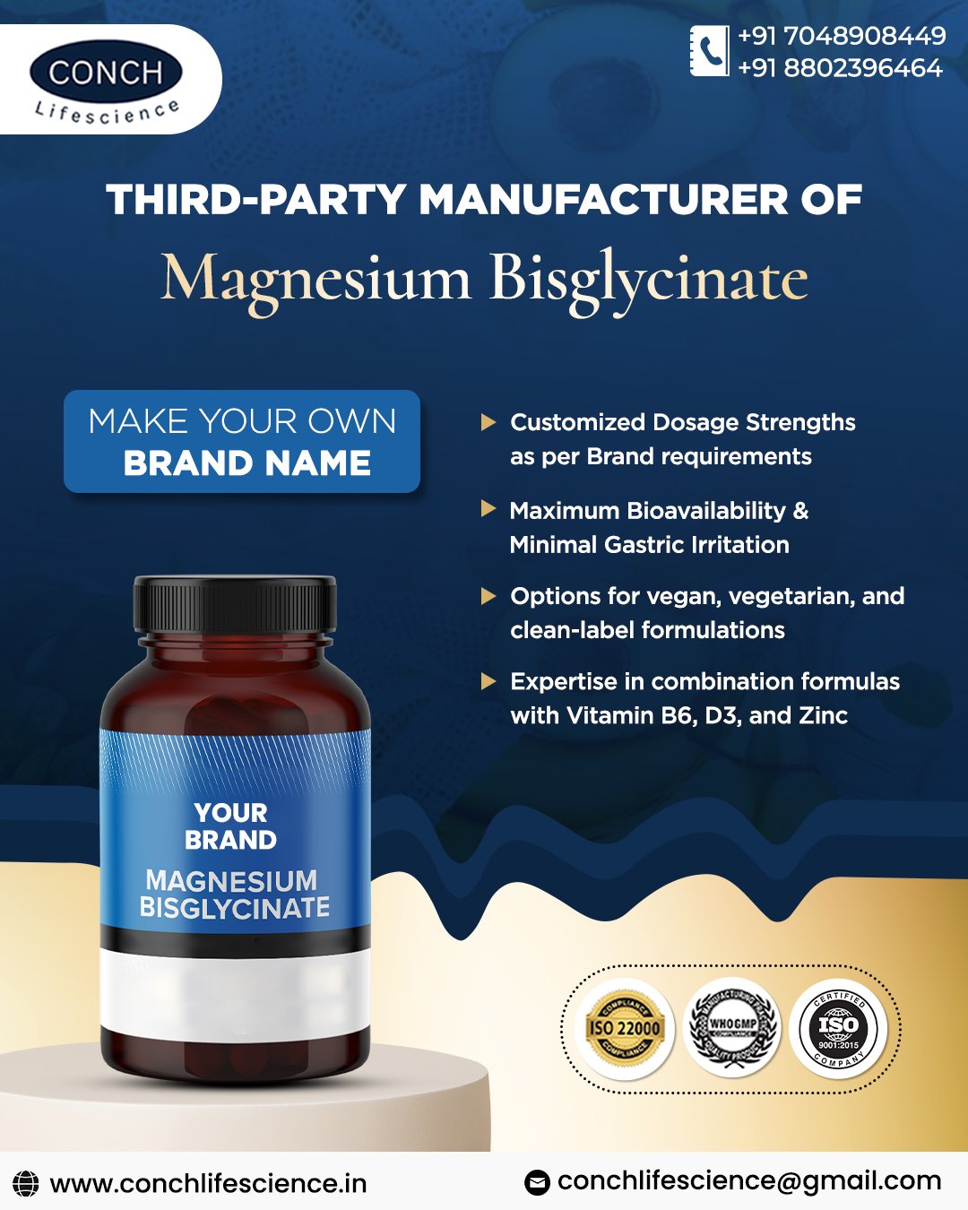 Third Party Manufacturer of Magnesium Bisglycinate