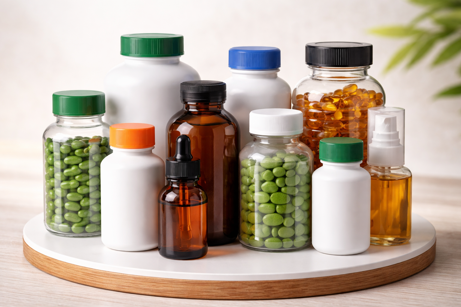 Bottles packaging for nutraceuticals