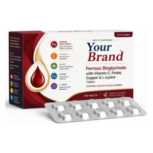Ferrous Bisglycinate with Vitamin C, Folate, Copper & L-Lysine tablets