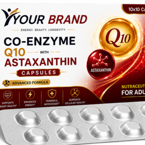 Co-Enzyme Q10 with astaxanthin capsules