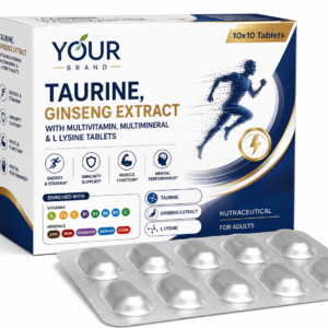 TAURINE, GINSENG EXTRACT WITH MULTIVITAMIN, MULTIMINERAL & L-LYSINE TABLETS